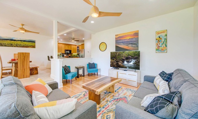 Poipu Condo | Welcome to Paradise Modern 2BR with A/C Garden Views and Poipu Beach Club Access