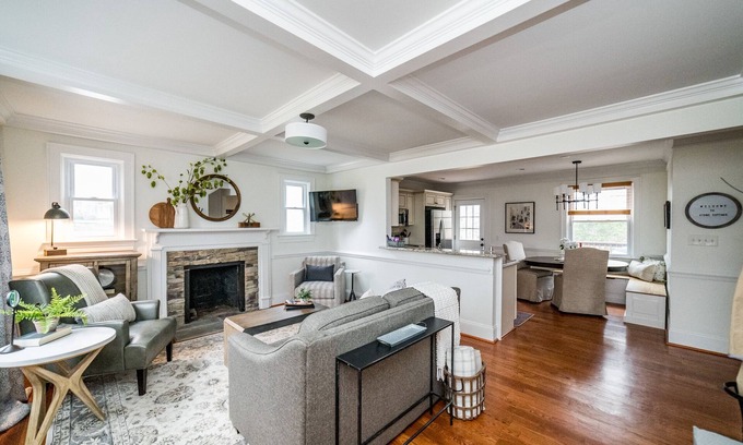 Lynchburg House | Welcome to Stone Cottage: Elegant, Work from Home, Back Deck w/Fire Pit
