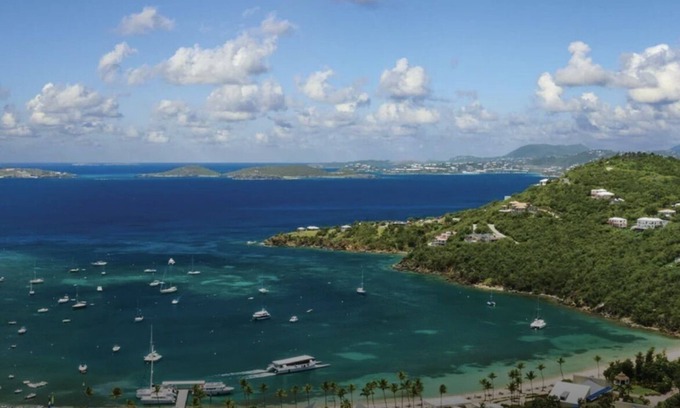 Contant Farms Villa | Westin resort.Beautiful ocean view over Cruz Bay. Quiet hillside unit.