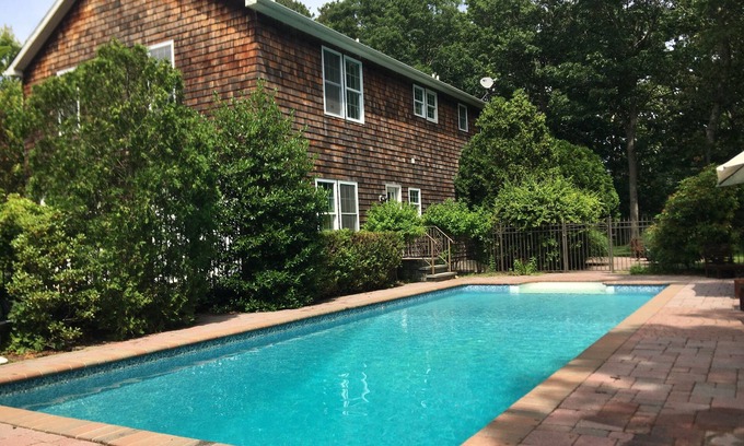 Westhampton Beach House | WHB Village,4200sqft,Traffic Free,Private Dr,40ft Heated Pool OPEN,Beach,Fam Fr