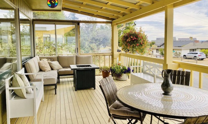 Lagoon Point House | Whidbey Island Midcentury Beach House - Listen to the Waves on Huge Covered Deck