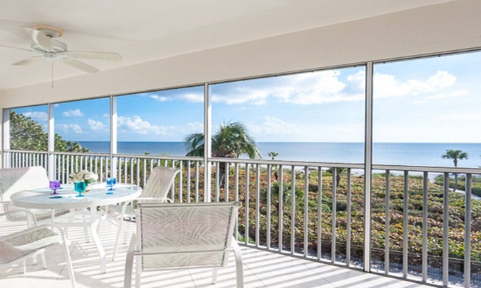 Sanibel Condo | White Sands #32 Beautiful beachfront condo, 2 bedroom 2 bath with cabana Sleeps 6