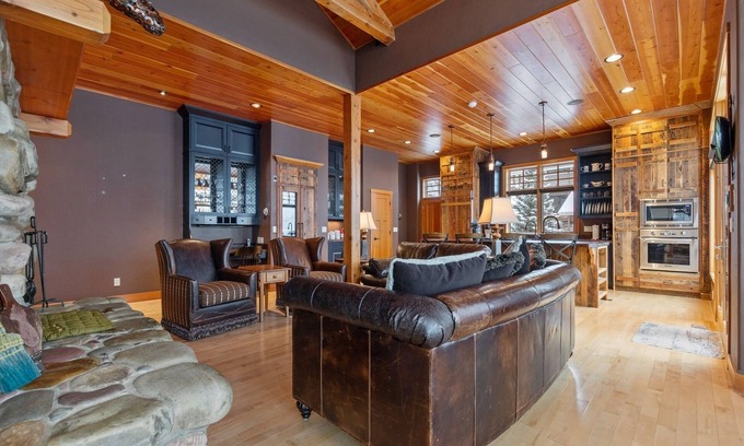 Whitefish House | Whitefish Lakefront Home w/Private Beach & Dock, Theatre Room & Hot Tub