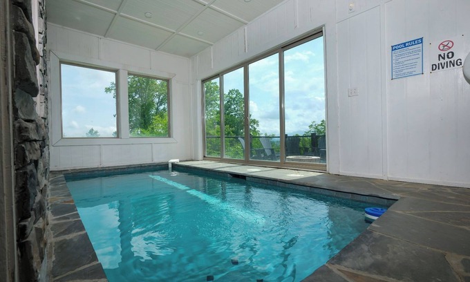 Chalet Village North Cabin | Whitney's Way - Private Pool, Firepit, Modern Interior, Hot Tub, Mountain View