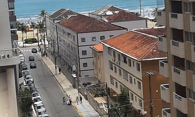 Canto do Forte Apartment | *Wi-Fi/Sea View! - NEW 1 BEDROOM - 100mts "FROM THE BEACH-GOURMET BALCONY"