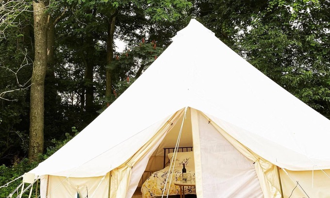 Lodi RV Rental | Wine Country Bell Tent w/King Bed