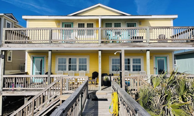 Holden Beach House | "Wine Down"-Oceanfront Duplex-4 Bedroom/3 Bathrooms and Swim Spa seats 9 people