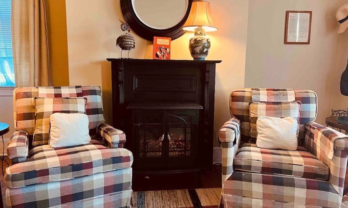 Winchester Apartment | WonderClock House downtown vintage duplex w/porches, steps to Handley Library