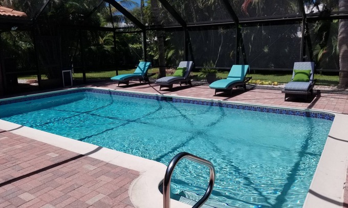 Marco Island House | Wonderful Home with Private Pool & Garden, short drive, bike or walk to beach!