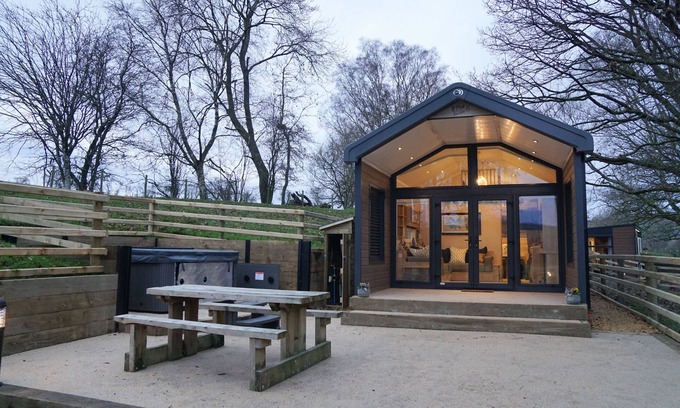 Rhayader Cottage | Woodland Escape - a camping pod that sleeps 6 guests in 2 bedrooms