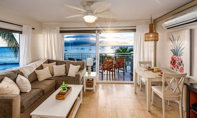 Historic Lahaina Front Street Condo | WOW! OCEANFRONT MAGIC – 2-Bd Dream - Maui's sunniest location on the island.