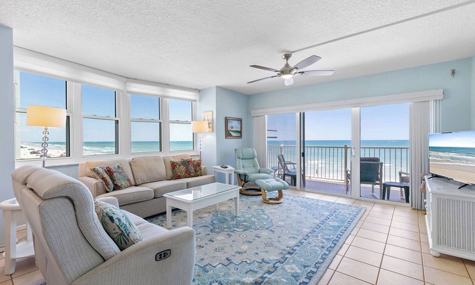 New Smyrna Beach Condo | Wrap-Around Oceanfront Views from this Corner Condo! Best NSB Location!