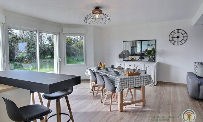 Lanmodez House | You'll love this comfortable, trendy home with the sea in front of you!