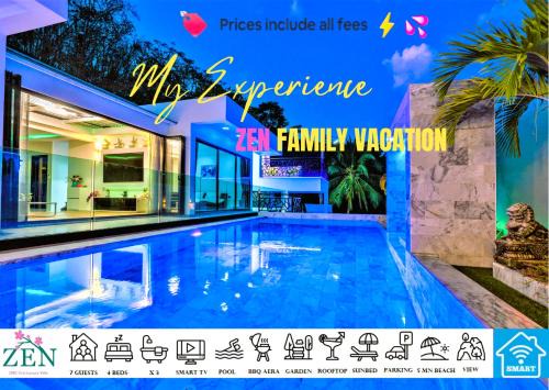 Rawai Villa | Zen Luxury Villa Phuket 4BR-3BA, Mineral immersion pool, dedicated children's zone, Smart tech, Spacious rooftop, commanding mountain views
