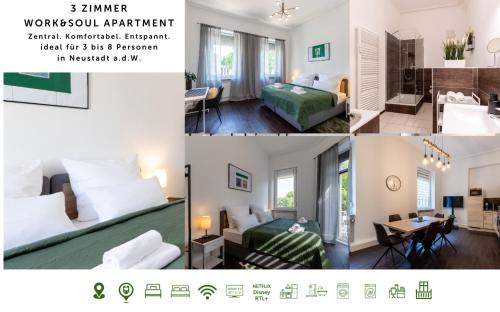 Neustadt an der Weinstrasse Apartment | Zentral gelegenes 3 BR Work&Soul Apartment, ideal zum Entspannen und Arbeiten