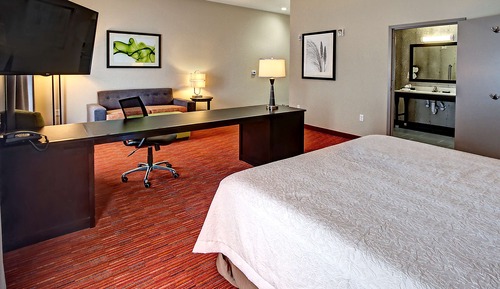 Studio, 1 King Bed, Refrigerator & Microwave