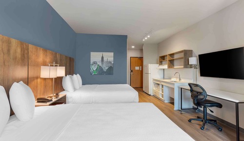 Standard Studio, 2 Queen Beds, Non Smoking, Refrigerator & Microwave