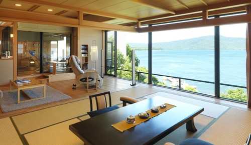 UMI no ZA - Deluxe Suite with private hot spring (Lake View)