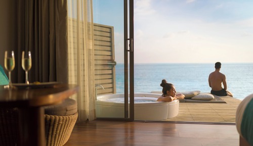 Sunset Overwater Villa with Swirl Pool King