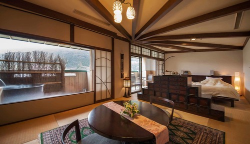 [Hot spring open-air Bath] Iron kettle bathtub Room 502