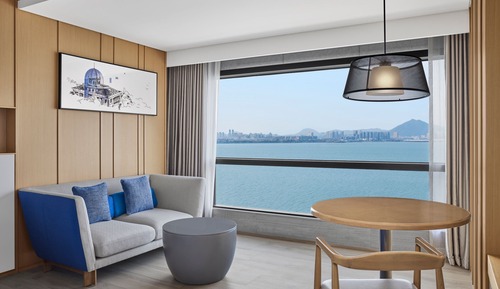 Deluxe Room, 2 Double Beds, Sea View