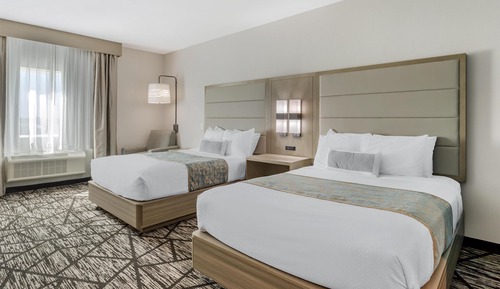 Standard Room, 2 Queen Beds, Non Smoking, Refrigerator & Microwave