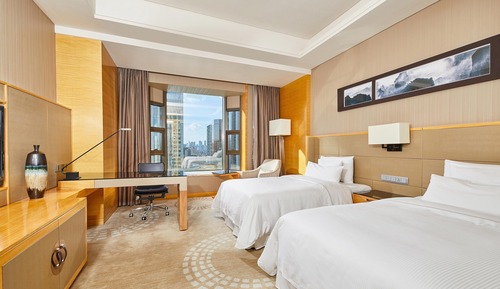 Club Room, 2 Double Beds, Non Smoking, City View