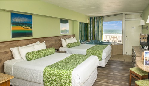 Deluxe Room, 2 Double Beds, Kitchenette, Ocean View