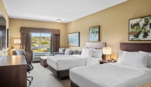 Room, Multiple Beds, Refrigerator & Microwave