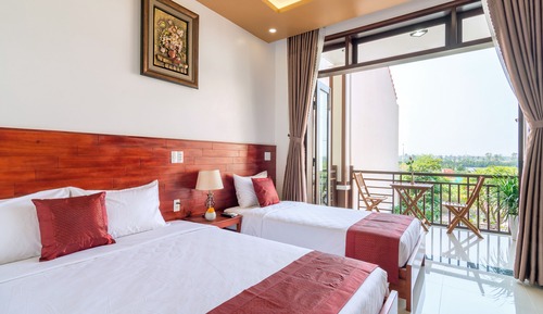 Deluxe Triple Room, Balcony, Garden View