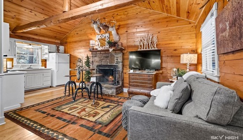 Honeymoon Cabin, 1 King Bed, Jetted Tub, Hill View (The Whitetail)