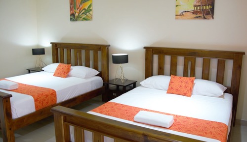 Deluxe Quadruple Room, 2 Queen Beds, Kitchen, Mountain View