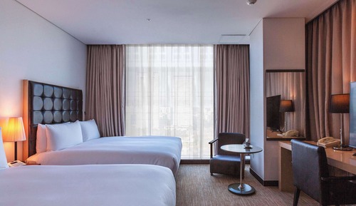 Family Room, 2 Double Beds, Non Smoking, City View
