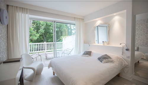 Classic Double Room, Terrace, Garden View (In the Hunting Lodge, Stairs Access)