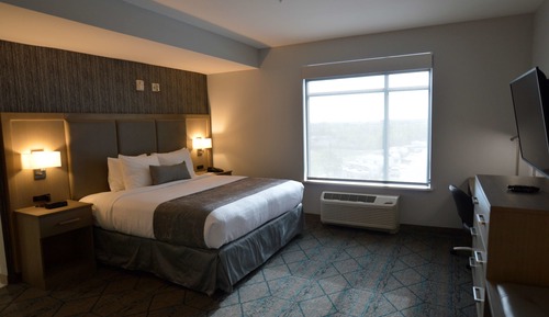 Suite, 1 King Bed, Accessible, Refrigerator & Microwave (Walk-in Shower;with Sofabed)