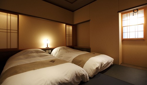Japanese Western Style Quadruple Room B, Open-air Hot Spring Bath	