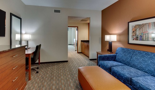 Suite, 2 Queen Beds, Accessible, Refrigerator & Microwave (Sofabed, 2 Rooms, Tub)