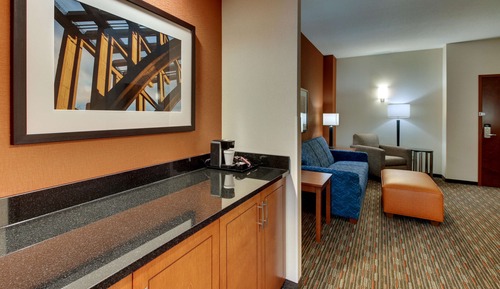 Suite, 2 Queen Beds, Refrigerator & Microwave (Sofabed, 2 Rooms, Hearing, Tub)