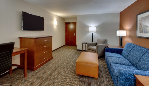 Suite, 1 King Bed with Sofa bed, Refrigerator & Microwave (2 Rooms, Upper Floor)