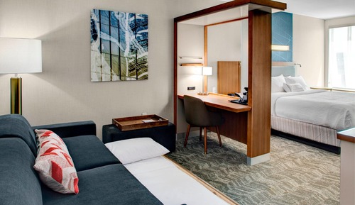 Suite, 1 King Bed with Sofa bed (Mobility/Hearing Access, Roll-in Shwr)