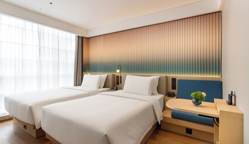 Basic Double Room, 2 Double Beds, City View