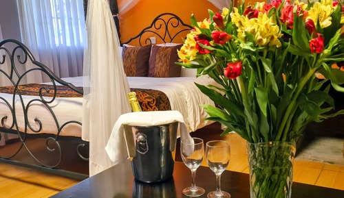 Honeymoon Double Room, Fireplace, Garden View