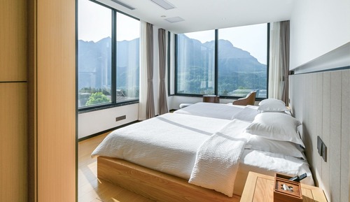 Comfort Twin Room, 2 Double Beds, Private Bathroom, Mountain View