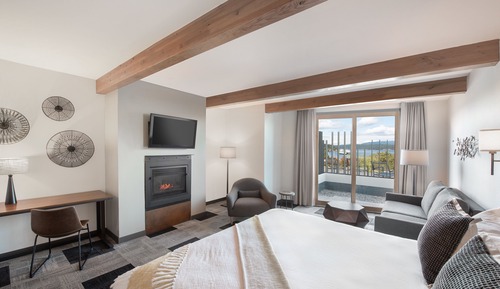 Deluxe Room, 1 King Bed with Sofa bed, Fireplace, Garden View