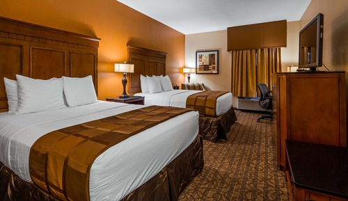 Standard Room, 2 Queen Beds, Non Smoking, Refrigerator & Microwave