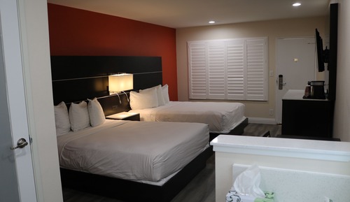 Standard Room, 2 Queen Beds, Non Smoking, Refrigerator & Microwave