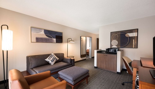 Suite, 1 King Bed with Sofa bed, Accessible (Mobility Tub One Bedroom)