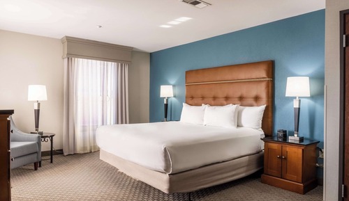 Suite, 1 King Bed with Sofa bed, Accessible, Refrigerator & Microwave (2 Rooms, Roll in Shower)