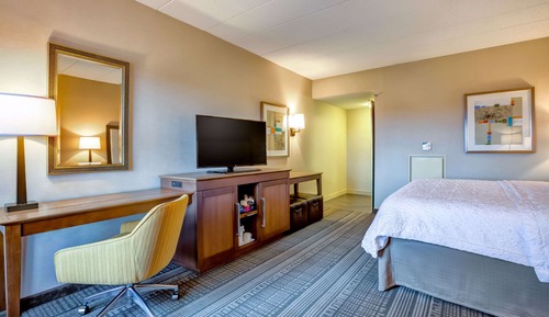 1 King Bed w/Sofabed and Accessible Bathtub