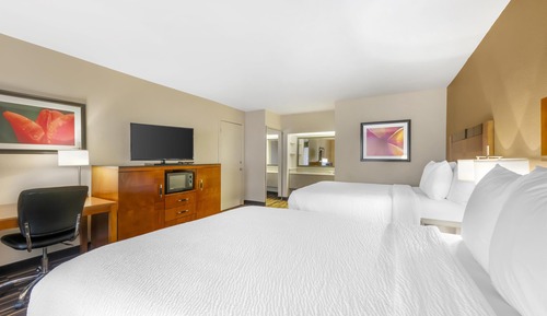 Standard Room, 2 Queen Beds, Non Smoking, Refrigerator & Microwave